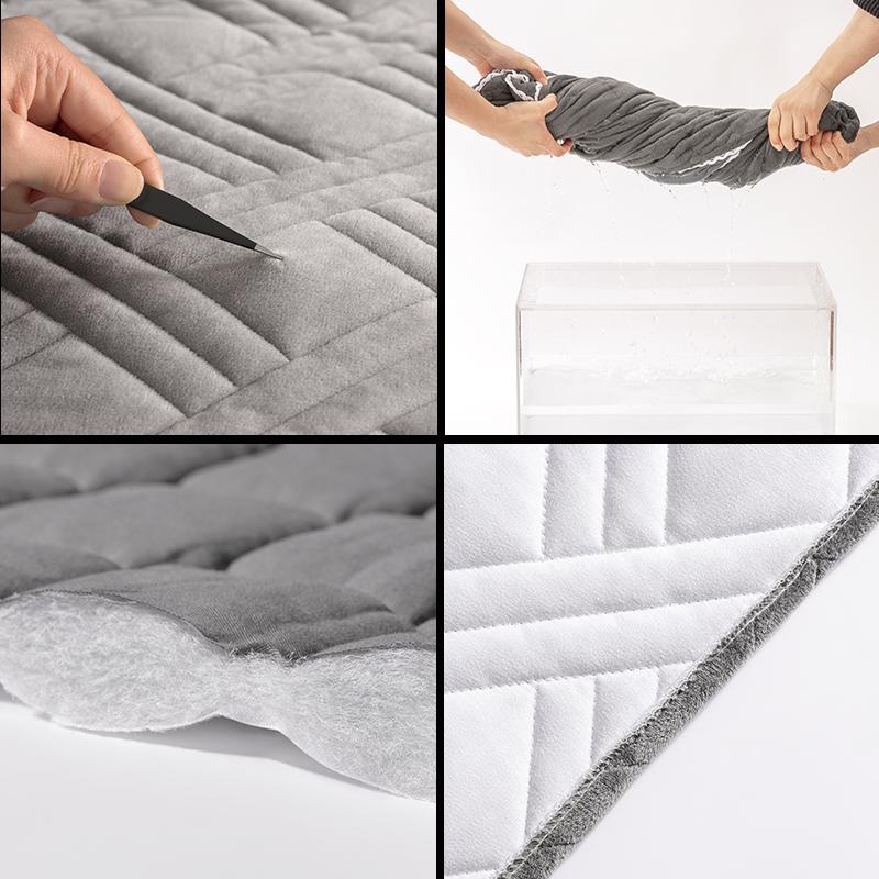 Nordic Grid Bed Headboard Cover All Inclusive Bedside Bed Head Cover Warm Soft Bed Anti-Dust Cover Thicken Head Back Protector