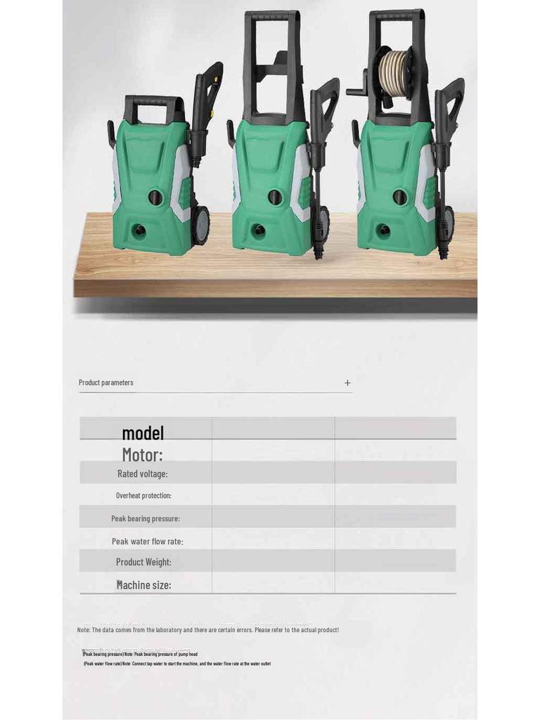 Portable High-Pressure Car Wash Machine - Household Cleaning Pump