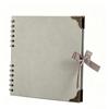 DIY Photo Album 88 Inch, Vintage with Corner Protectors, Ribbon, Black Cardstock Pages for Scrapbooking