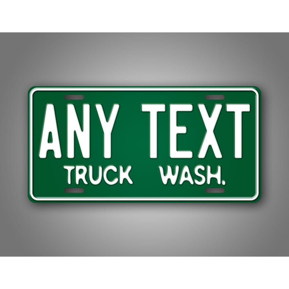 

Personalized Washington Green Truck 6x12 Inch Metal License Plate Custom Text Car Tag білий