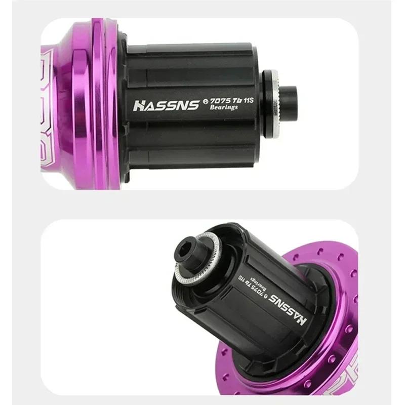HASSNS Pro 7 32h Rear Hub Bearing 32Holes Freehub MTB Bike Four Palin 32H Rear Hub for 7-12 Speed Noisy Cube Bicycle 6 Pawl Hubs