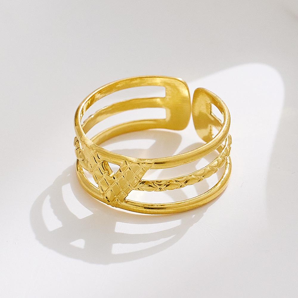 Schlichter Ring Hohlöffnung Verstellbarer Ring für Damen