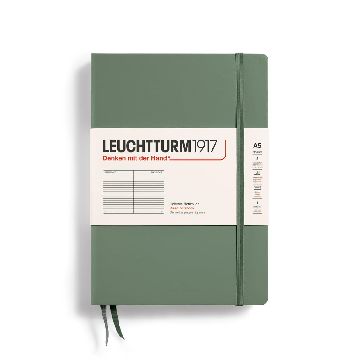 

Блокнот Leuchtturm A5 Линованный Оливковый 365490 Официальный Импорт оливковый