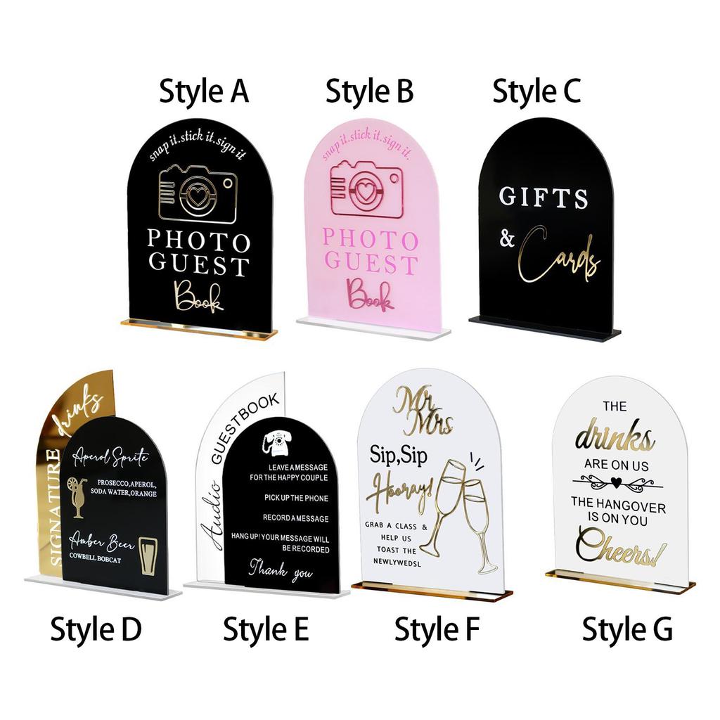 Acrylic Wedding Sign Birthday Please Sign Our Guestbook Restaurant Special Event Modern Ornament Guest Book Sign with Base