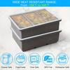 2pcs Easy-Release Silicone Ice Cube Trays with Lids - Flexible, Reusable Large Ice Cube Molds for Freezer, 1 Cup Portions for Soups, Stews, Sauces