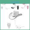 Makeup Costume Prop Set With Cowgirl Cowboy Hat Glasses And Bandana For Party Costumes