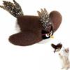 Electronic Flapping Bird Sparrow Cat Toy USB Charging Hangable Interactive Flying Bird Cat Toys Vivid Chirping Touch-Activated