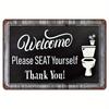 1pc Vintage Bathroom Metal Sign  Tin Sign , Wall Decor For Home Bathroom Toilet, 8x12 Inches