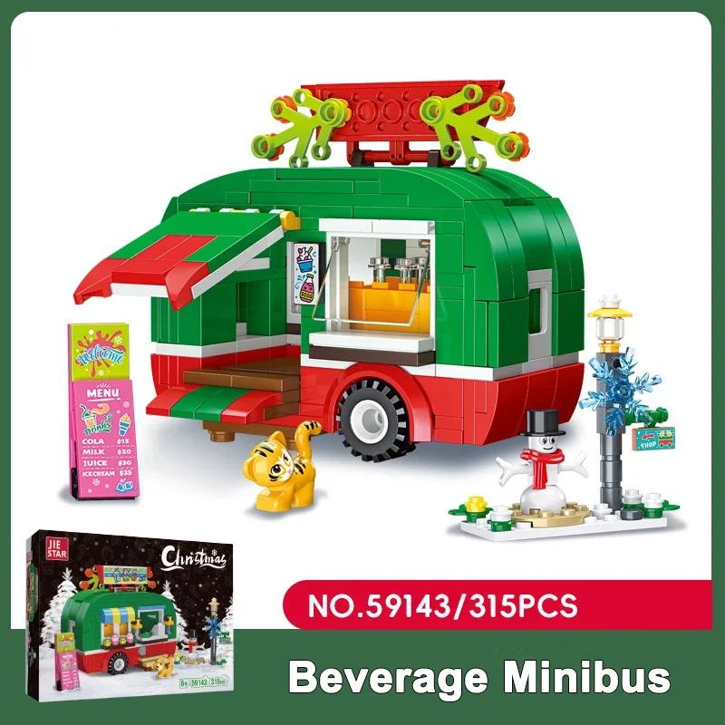 TOYLINX Model DIY Set Blocuri de Construcție de Crăciun Jucărie pentru Copii Blocuri de Construcție Ornament de Birou Decor pentru Camera Copiilor Cadouri