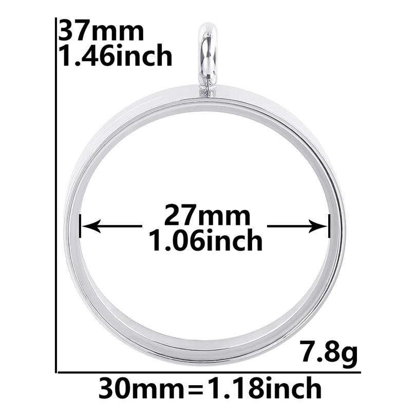 

25/30mm Twist Locket Pendants For Jewelry Making Necklace Glass Floating Charm Lockets DIY Stainless Steel Pendant Accessories