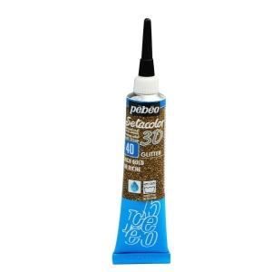 Fabric Paint - Pébéo - Setacolor 3D Glitter - Rich Gold - 20ml - Glossy