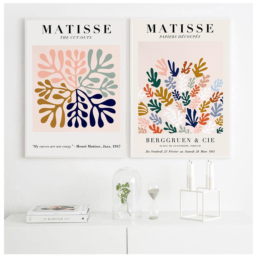 Abstract Curve Geometry Plakát Matisse Malba na plátno Barevný styl Plakáty a grafiky Nástěnné malby do obývacího pokoje Domácí dekorace Bez rámu