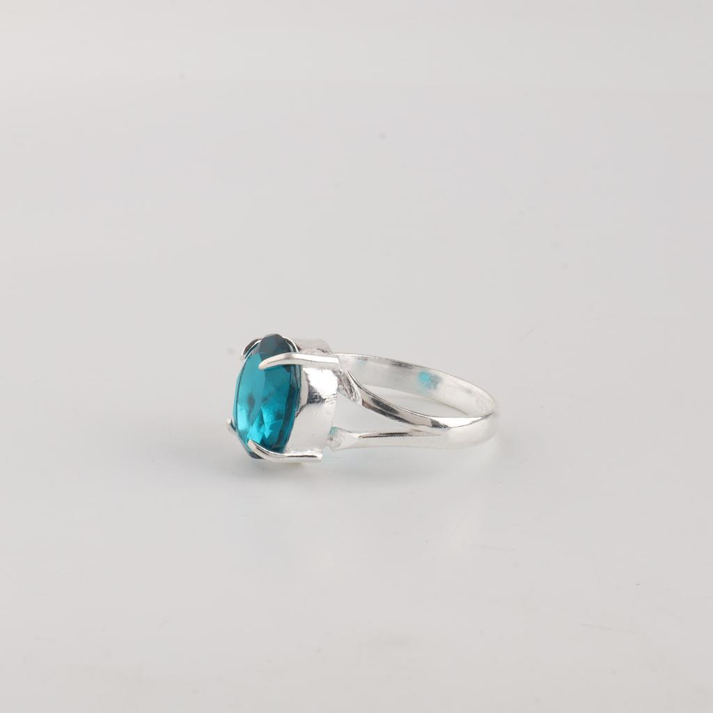 Apatite Gemstone 925 Sterling Silver Handmade Jewelry Wedding Ring For Gift RR-75-15