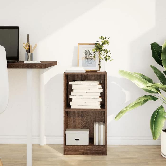 VidaXL Bookcase Brown Oak 40x24x76 Cm Engineered Wood, Shelf, Bookshelf, Book Support, Cabinet 857771