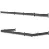 5pcs Garden Fence, Metal Picket Fence Panels, 102x20cm, Black