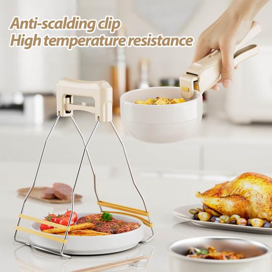 Verbrühschutz Geschirrzange Cliphalter Hitzebeständiger Pfannengreifer Sicherer Halt Topfhalter