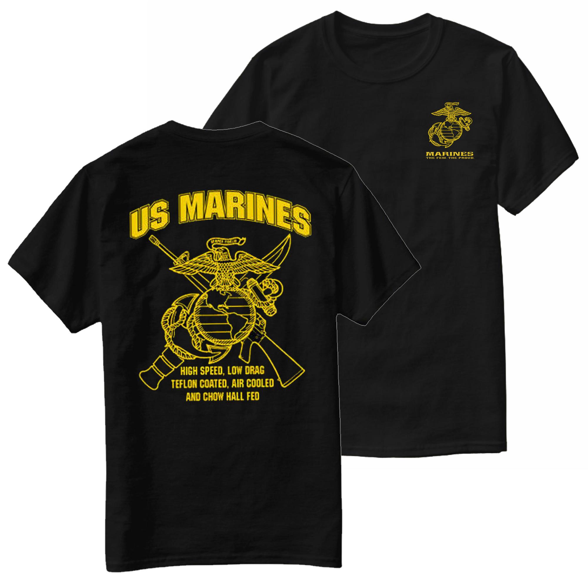 Marines The Few The Proud Tee New US Marine Corps TShirt 100 Cotton ONeck Short Sleeve Summer Casual Mens Tshirt Streetwear S