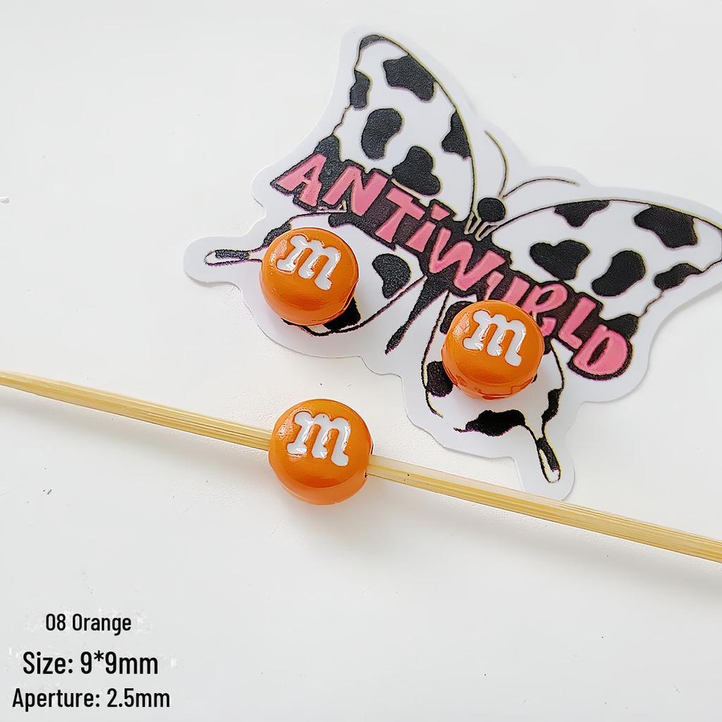 Colorful Candy M Bean Alloy Beads for DIY Handmade Bracelets & Necklaces