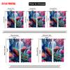 2pcs  2D Plane Printing Curtains Digital Printed Colorful Peacock Design Polyester Easy Install (without Rod) Decorations For