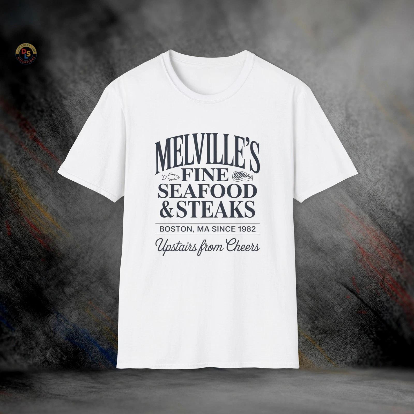 Melville’s Fine Seafood Steaks Cheers T-Shirt | Softstyle Tee L