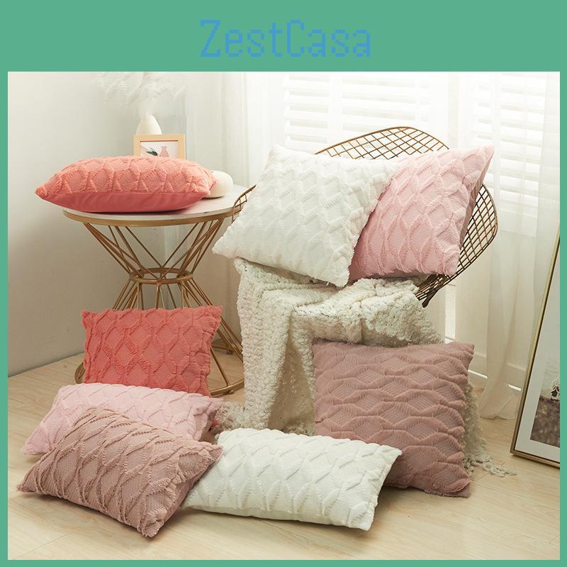 Super Soft Diamond Plush Pillowcase With Bright Colors For Stylish Living Room Decoration