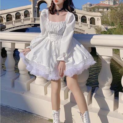 2024 Summer Puff Sleeve Lace Princess Dress - Sweet Style Lolita Skirt