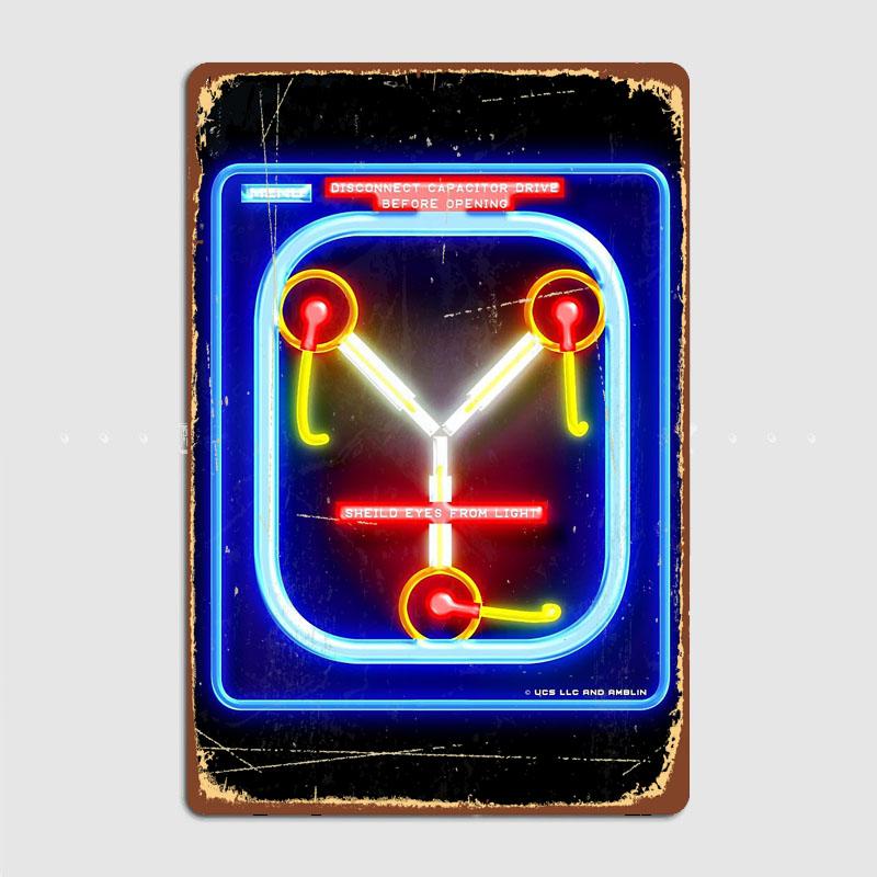 

Back To The Future Neon Flux Capacitor © UCS LLC Metal Tin Sign Truck Indoor and Outdoor Home Bar Coffee Kitchen Wall Decoration 20x30cm（7.8x11.8inch）