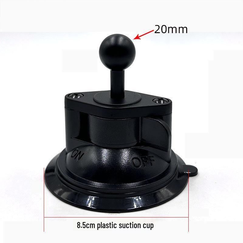 17mm Ball Head Magnetic Phone Holder with Aluminum Rod and Suction Cup Mount for Car