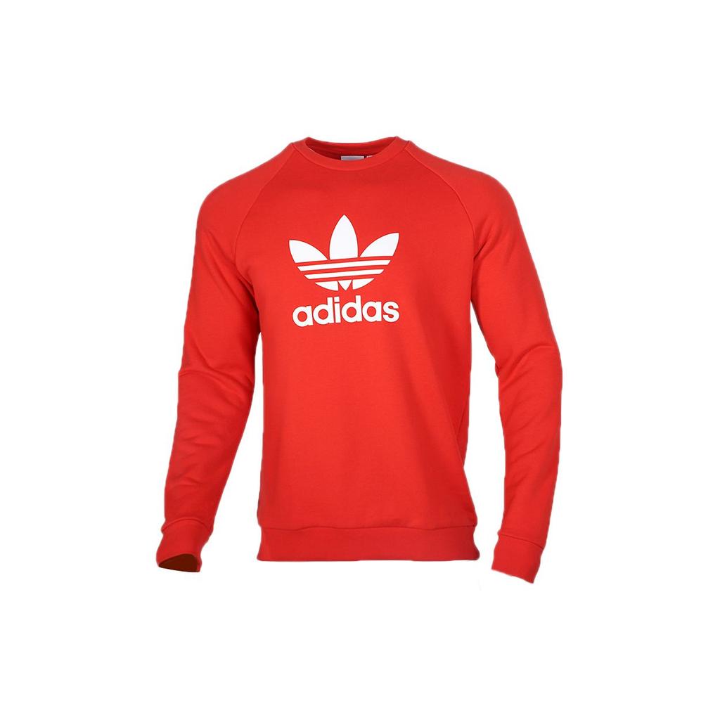 Adidas Originals Trefoil Crew Neck Sweatshirt Men Sweatshirt Red FM3781