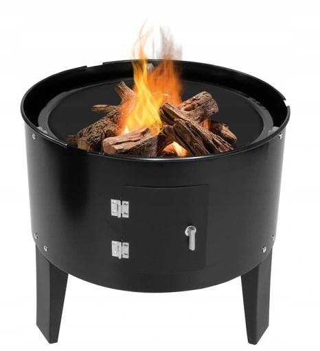 Grill Wędzarnia Stalowa Węglowy Ogrodowy Palenisko Wędzok 3W1