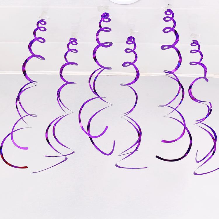 Festival & Birthday Swirl Ceiling Decorations: Hanging PVC Ornament for Windows, Corridors, and More.