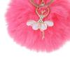 Accessories Faux Rabbit Fur Car Pendant Key Buckle Ballet Dancing Girl Keyring Angel Keychain