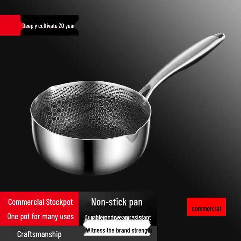 SULER 316 Stainless Steel Honeycomb Non-Stick Saucepan with Lid