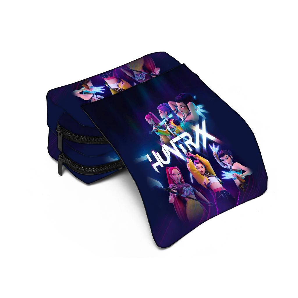 KPop DemonHunters Full Version Student Large Capacity Pencil Bag Demon Hunter Girls Group Pencil Bag Stationery Bag CLE