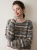 2025 Autumn/Winter Women's Versatile Cashmere Slimming Round Neck Long Sleeve Pullover