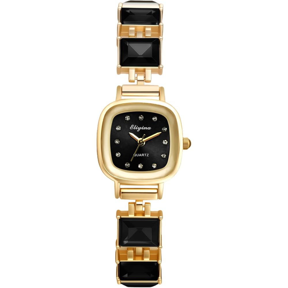 Goaqua Select Women s Square Fashion Watch Adjustable Stainless Steel Bracelet Black