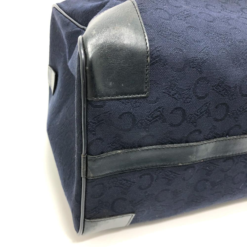 CELINE CMacadam Carriage vintage Hand Bag Duffle Bag Canvas/Leather Navy