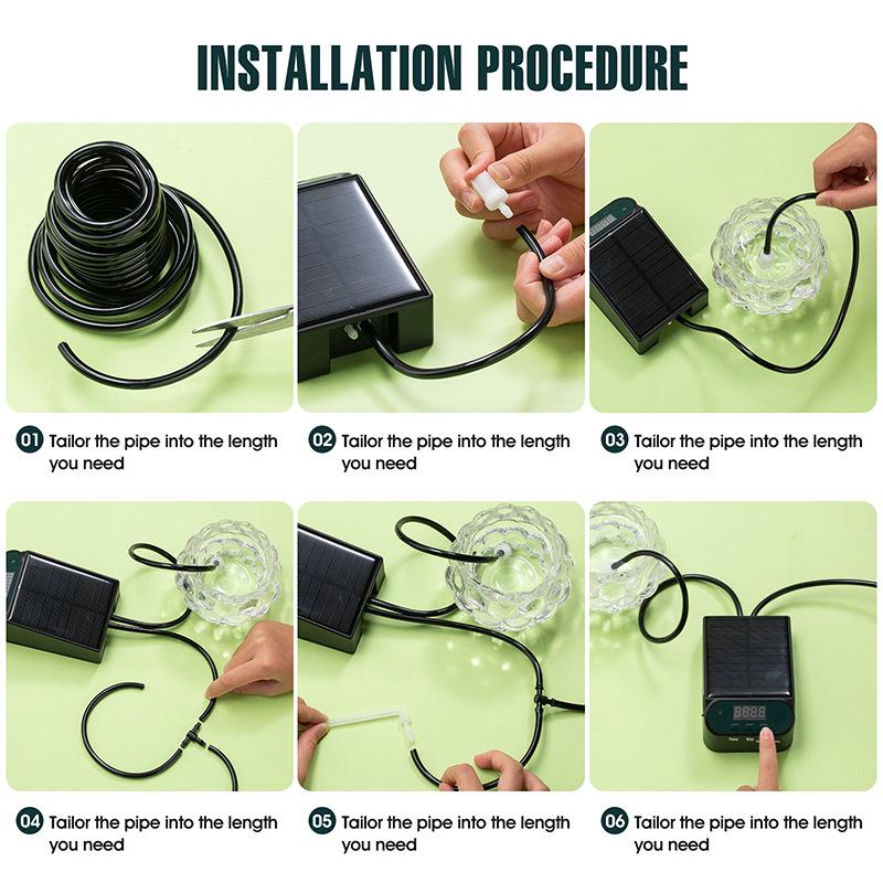 Solar-Powered Wireless Smart Watering System: Automatic Timer & Micro Spray Kit for Gardens