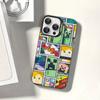 Game M-Minecraft Phone Case For IPhone 17 16 15 14 13 12 11 Pro Max Plus Color Silver Cover