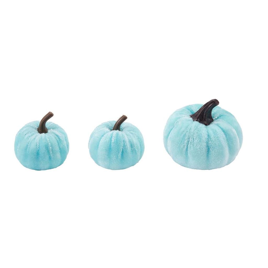 Decor 12pcs Artificial Fake Velvet Pumpkins Decoration For Fall Home Thanksgiving Decorative