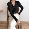 Women's Korean Style Slim-Fit V-Neck Knit Cardigan Sweater