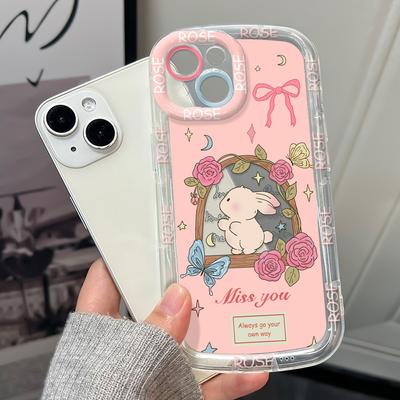 Mobile Phone Cases for iPhone 11 13 XR 15 Pro Max 12 14 Pro Max Case iPhone 16 7 Plus 8 Plus XS Max Cartoon Pattern Anti-drop Protection Shockproof