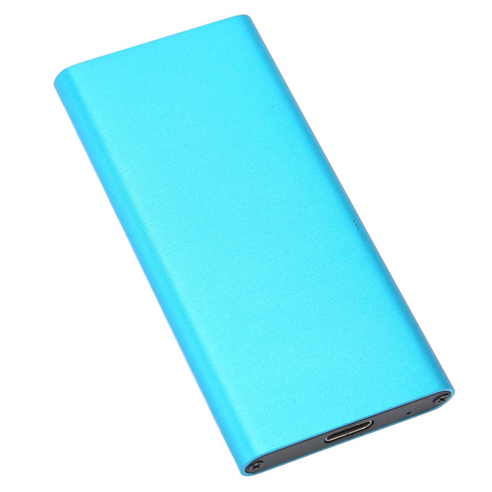 

Tyep C to MSATA Enclosure Aluminum Alloy USB3.1 Gen2 Type C High Speed Transmission Solid State синий