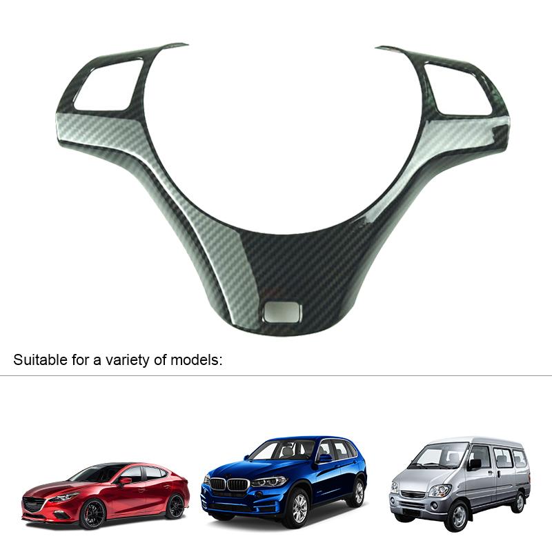 Carbon Faser Loook Auto Innen Lenkrad Trim Abdeckung Formteile Schmücken Für BMW M Sport 335i 325i E90 E91 E92 e93