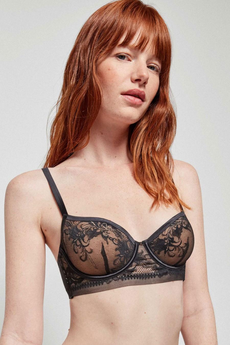 

Бюстгальтер з м якою чашкою Gisela (93092) 80C прозорий колір чорний