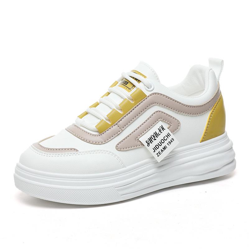 W1780 новые белые туфли на платформе на скрытом каблуке — фото 5