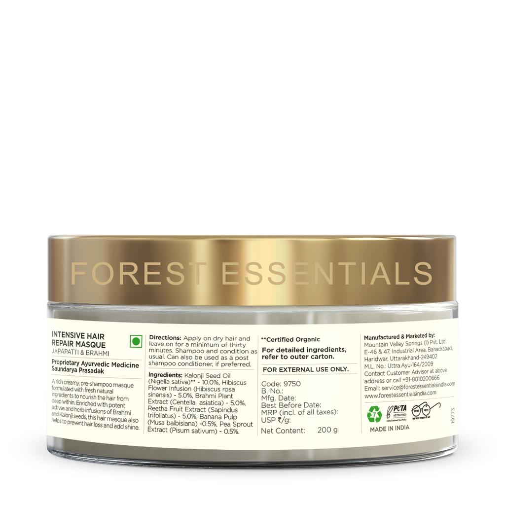 Forest Essentials Máscara Reparadora Intensiva para Cabelos, Japapatti e Brahmi, 200g
