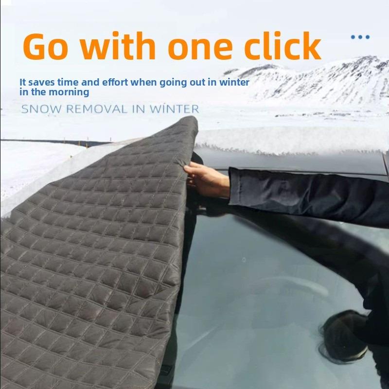 Waterproof Cover Exterior Car Covers Outdoor Half Awning Anti-Snow Windshield Proof Protective Cotton Sunshade Anti Ice Frost