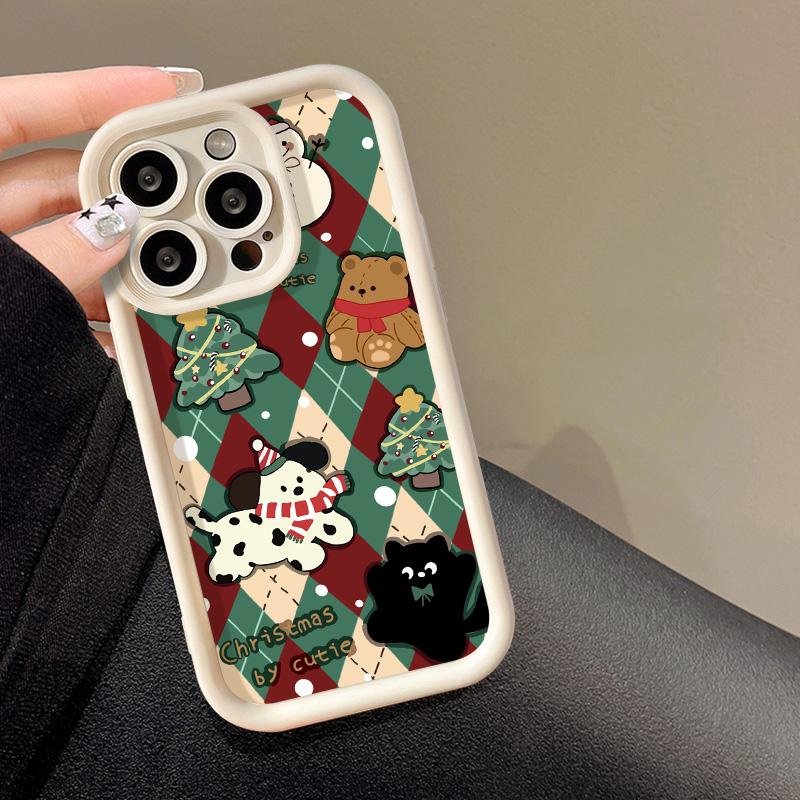 Weihnachts-Handyhülle für iPhone 11 13 12 14 15 16 Pro Max XR XS Samsung A15 A55 A05 Redmi 12 13C OPPO A16 A18 A60 Reno 11 Vivo Y17S Y12 Infinix Note