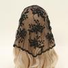 Hollow Out Triangle Lace Scarf Embroidery Solid Color Hair Scarf Headband Thin Vintage Lace Handkerchiefs Bridal Headwear